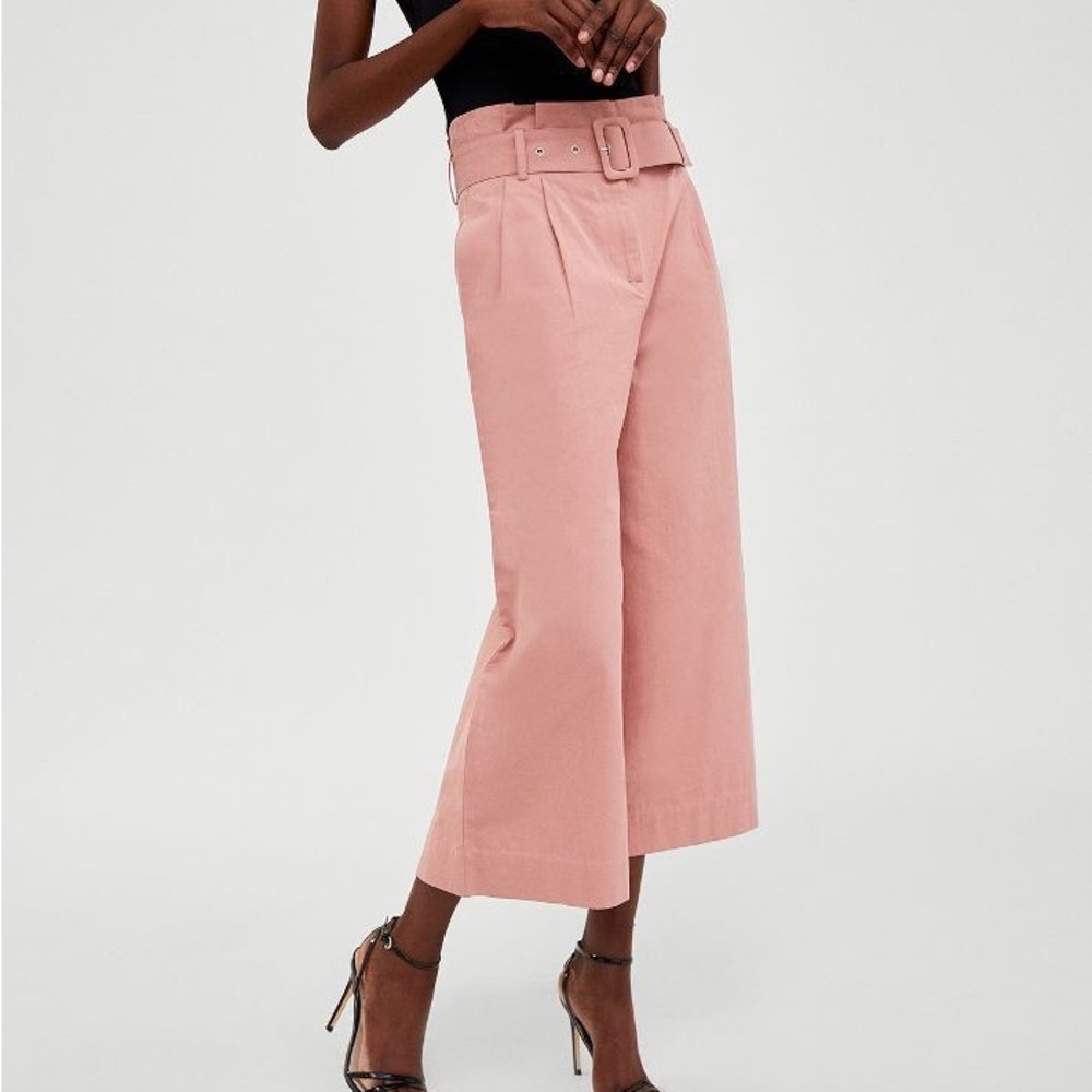 Zara Pink Cropped Pants